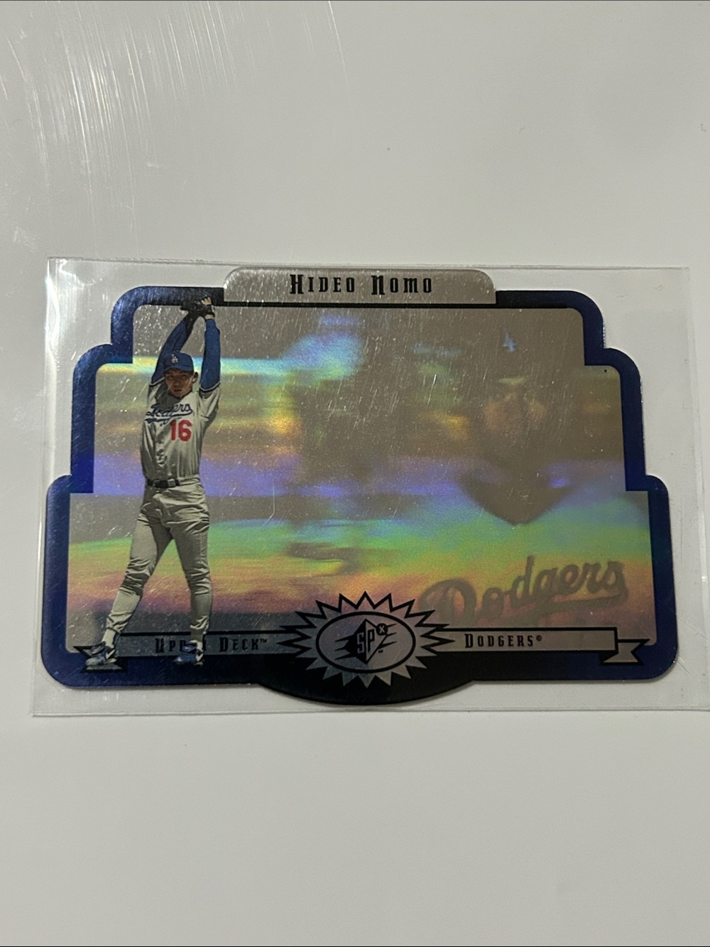 1996 Upper Deck SPX Hideo Nomo die cut insert baseball card #35